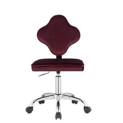 Clover Office Chair Red Velvet - Acme Furniture