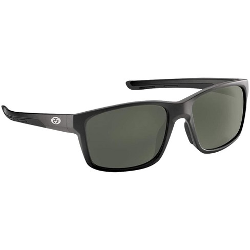 Flying Fisherman Swirl Polarized Sunglasses - Matte Black/Smoke