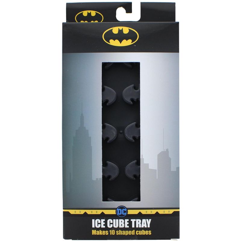 Silver Buffalo DC Comics Batman Logo Silicone Ice Cube Tray | Makes 10 Molded Cubes, 3 of 5
