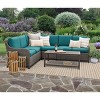 Leisure Made Mitchell 5pc Wicker Sectional in Peacock Fabric - 2 of 4