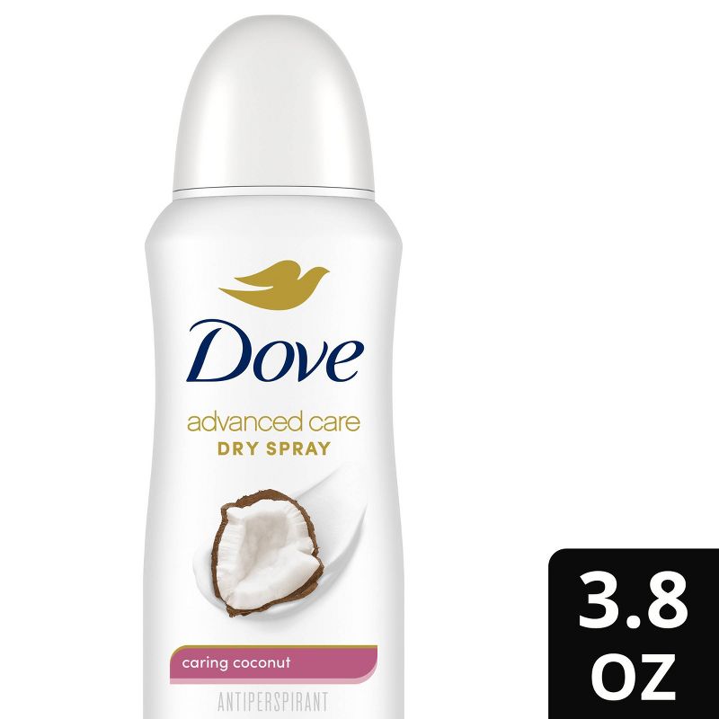 Dove Beauty Advanced Care Caring Coconut 48-Hour Women&#39;s Antiperspirant &#38; Deodorant Dry Spray - 3.8oz, 1 of 18