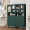 KTMBDW Industrial Bookshelves and Bookcases with Doors Floor Standing 5 Shelf Display Storage Shelves Tall Bookcase for Home Office - 4 of 4