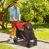 PawHut One-Click Foldable Large Doggy Stroller for Medium Dogs & Large Dogs, Pet Stroller with Storage, Dog Accessories, Dog Walking Stroller - 3 of 4