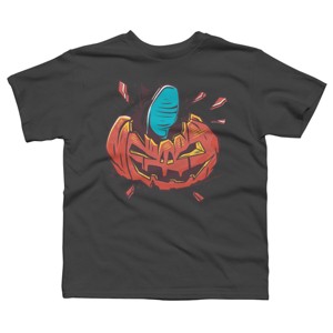 Boy's Design By Humans Halloween smashed pumpkin By BlackBerry55 T-Shirt - 1 of 2