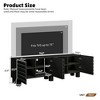LOVSON 70.8-inch Modern TV Stand with 4 Storage Cabinets, Solid Cylindrical Legs, Cable Management Hole, Suitable for Living Room, Black - 3 of 4