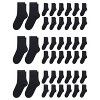Viscose Bamboo Kids Thin Crew Socks Uniform Boys Girls Bulk Value Unisex Basic Casual Soft Wholesale 48 Pairs - 3 of 4