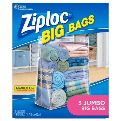 blue ziplock bags