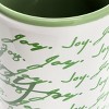 Gibson Home Inspirational Words Joy 4 Piece 16 Ounce Stoneware Mug Set in Green - 3 of 4