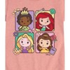 Girls' - Disney Princess - Kawaii Chibi Tiana Ariel Belle Rapunzel Fitted Short Sleeve Graphic T-Shirt - 2 of 4