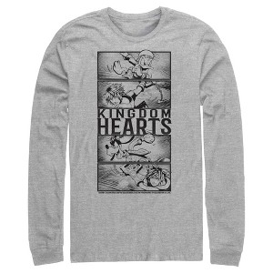 Men's Kingdom Hearts 3 Action Panels Long Sleeve Shirt - 1 of 4