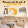 XIZZI Modular Sectional Sofa Couch, L/U-Shape Upholstered Couch, Modern Minimalist Couches for Living Room, Free Combination Deep Seat Corner Couch - 4 of 4