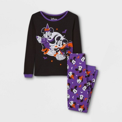 Girls' Minnie Mouse 2pc Pajama Set - Black