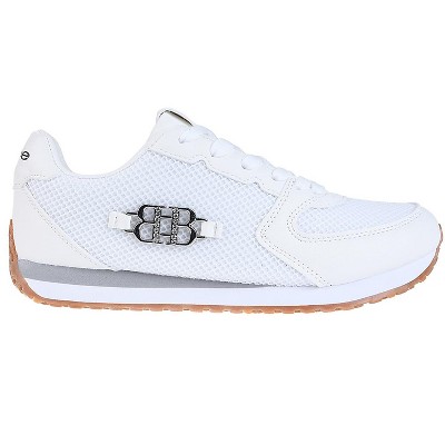 Женские кроссовки Bebe Women's Fashion Sneakers - Casual Athletic Shoes with Multi-Material Upper and Dual Laces, White, 7 — фото 2