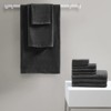 SEVOBAL Bath Towel and Washcloth Sets Premium Quick Dry 12 Piece Cotton Antimicrobial for Bathroom, Black, 13.78"*9.84"*6.3" - 4 of 4