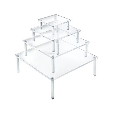 Clear Acrylic Square Riser Set for Countertop Display