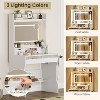 Vanity Desk with LED Lighted Mirror, Power Outlet & Ample Storage – Makeup Vanity with Adjustable Brightness and 4 Drawers for Bedroom - 4 of 4