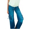 Women's Felicia Cargo Pocket Wide Leg Jeans - RISEN - 2 of 3