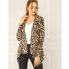 INSPIRE CHIC Women's Long Sleeves Open Front Asymmetric Hem Lightweight Cardigan - 2 of 4