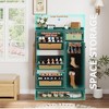 Rattan Shoe Cabinet, Shoe Cabinets with 3 Flip Drawers, Free Standing Narrow Shoe Storage Organizer with Adjustable Shelves, Shoe Rack Cabinet - 4 of 4