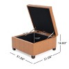 FURNIinspire Ottomans And Benches Leather Storage Ottoman Bench, Multifunctional Stool, Bedroom Bench, Living Room Ottoman, Brown, 31"*31"*18" - 3 of 4