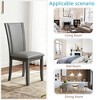 MAYEERTY Set of 4 Wooden Dining Chairs, Padded Upholstered Seat, Dining Room Living Room Kitchen, Grey - 3 of 4