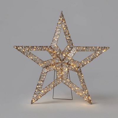 SULLIVANS 19.75 in. and 16 in. Lighted Outdoor Gold Stars