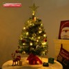24" Pre-lit Artificial Mini Christmas Tree w/ Warm LED Lights and Cloth Bag Base - 3 of 4