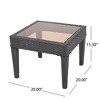Maggift Patio End Tables Accent Side End Table for Outdoor and Indoor, Garden, Backyard Use, Special Design, Gray, 20"*20"*15.3" - 3 of 4