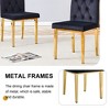 Sapphtopaz Modern Dining Chairs Upholstered Chair with Button Tufted and Metal Legs Chairs for Dining Room, Kitchen - 3 of 4