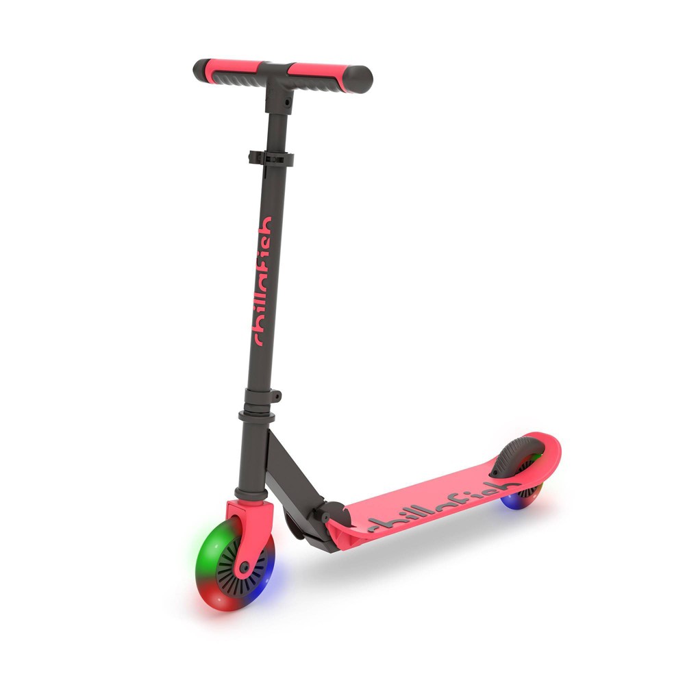 Chillafish Flexxi Glow Foldable Kick Scooter with Integrated Brake - Coral