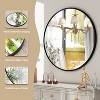 Beautyolove Round Mirror 19.6 Black Wall Mounted Circle Mirrors Vanity Mirror with Brushed Aluminum Alloy Frame Modern Decoration - 3 of 4