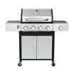 Dolonm 4+1 Burner Grill w/Dual Frying Plates, 46,790BTU, Enamel Cast Iron Grids & Lockable Casters - Target Pro - 2 of 4