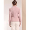 Allegra K Women's Elegant V Neck Work Office Button Up Shirt - 4 of 4