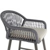 Arceso Outdoor Bar Stools Set of 3, 26.8" H Rattan Outdoor Counter Height Bar Stools, Woven Rope Backrest with Aluminum Legs - 3 of 4