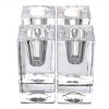 tagltd Chunky Decorative Clear Glass Sqaure Taper Candle Holder 1.5L x 1.5W x 3.13H Each Sold Separate - 2 of 3