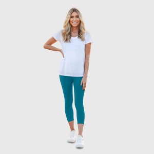 City Threads Women's Capri Leggings, 100% Cotton, USA-Made Comfortable Everyday Wear - 1 of 4