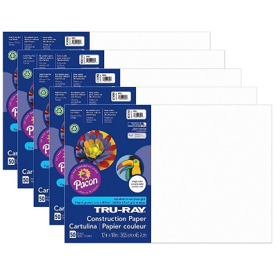 Tru-ray Extra Large Construction Paper, 24 X 36 Inches, White, Pack Of 50 :  Target