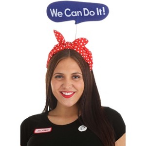 HalloweenCostumes.com  Women Women's Rosie the Riveter Costume Kit, White/Blue/Red - 1 of 4