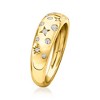 Pure Collection by Ross-Simons 0.20 ct. t.w. Scattered Lab-Grown Diamond Ring in 18kt Gold Vermeil - 3 of 4