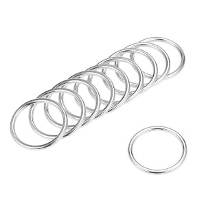Unique Bargains Zinc Alloy Craft DIY Accessories Hardware Bag Belt O-Ring Buckles 10 Pcs - 1 of 3