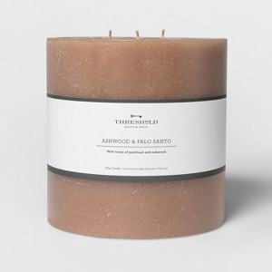 Pillar Ashwood and Palo Santo Candle Tan - Threshold™ - 1 of 2
