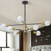 KAISITE 8-Light Dimmable Black and Gold Modern Sputnik Chandelier - 3 of 4