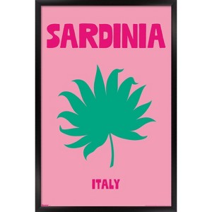 Trends International Reinders: Destinations - Destination Sardinia II Framed Wall Poster Prints Black Framed Version 14.725" x 22.375" - 1 of 4