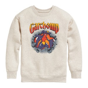 Boys' - Pokémon - Garchomp Rocks Graphic Long Sleeve Fleece Sweatshirt - 1 of 4