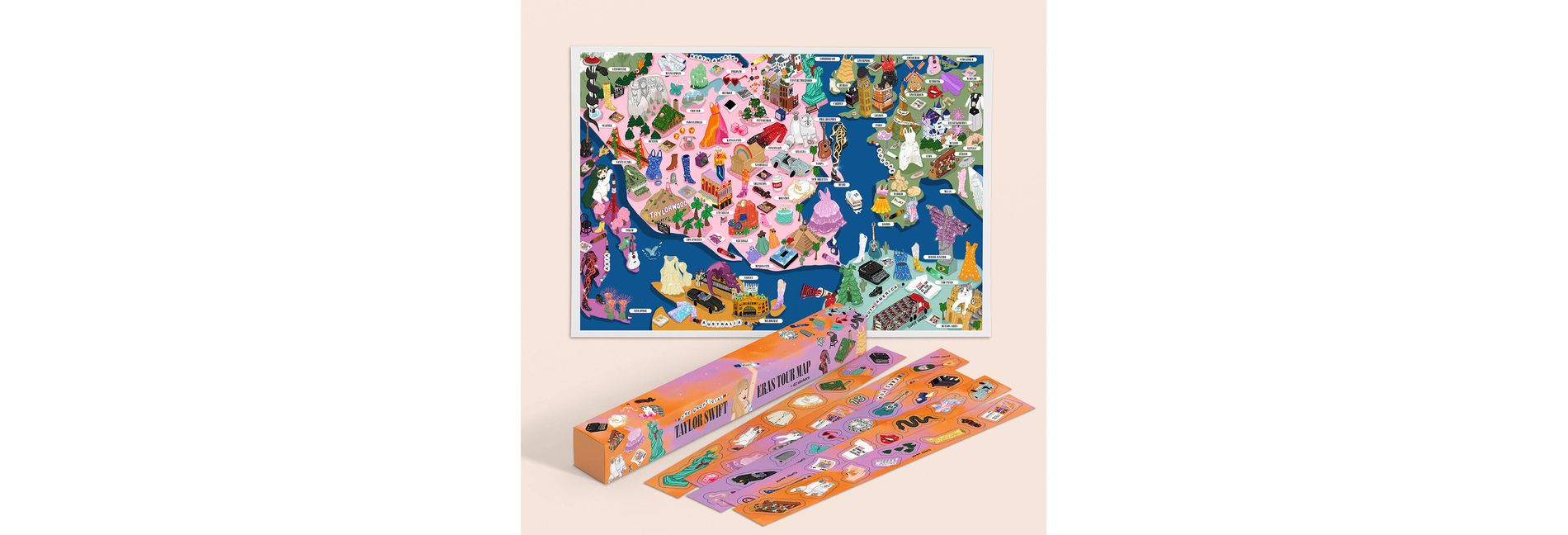 The Unofficial Taylor Swift Eras Tour Map - by  Hardie Grant Explore Hardie Grant Explore & Hardie Grant Explore (Hardcover)