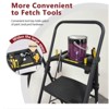 Gulches 5-step ladder, foldable step stool with tool tray and wide non slip pedals, sturdy steel ladder, lightweight portable steel step stool - 3 of 4