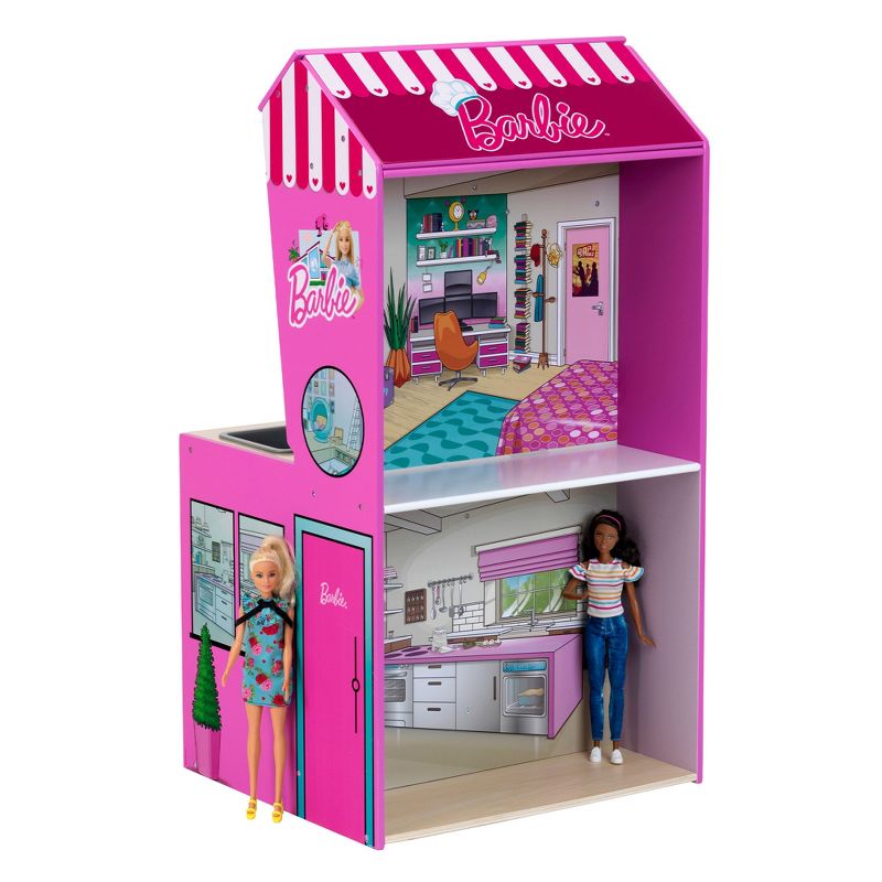 Theo Klein 2 In 1 Barbie Wooden and Metal Toy Kitchen and Dollhouse with Pretend Washing Machine and Oven for Kids Ages 3 and Up, 6 of 8