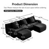 GDFStudio Oscarine Modern 3-Seater Teddy Upholstered with Curved Armrest and 3 Pillows - 3 of 4