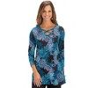 Collections Etc Paisley Lattice V-neck Tunic - 2 of 4