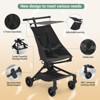 Lightweight Baby Stroller, Compact Travel Stroller with Easy One-Hand Fold, Adjustable Canopy, Storage Basket & All-Terrain Wheels, Black - 2 of 4